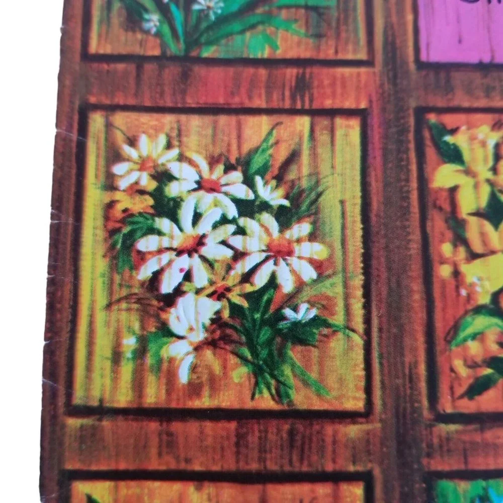 1970s Vintage Greeting Card Charm Craft Happy Belated Birthday BLANK Ephemera